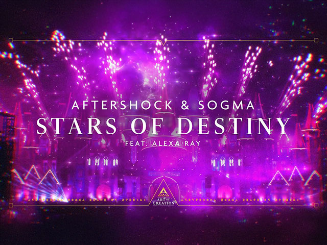 A frame from a video of Aftershock & Sogma ft. Alexa Ray - Stars Of Destiny