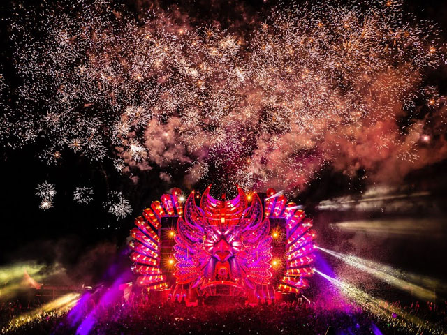 A frame from a video of Mysteryland 2014
