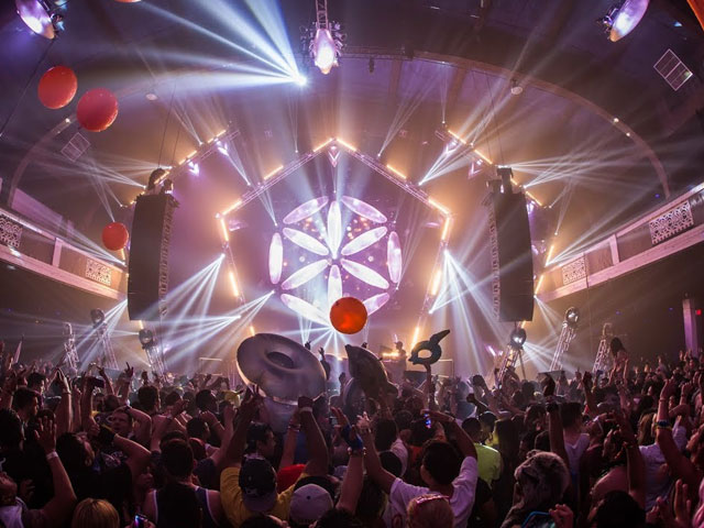 A frame from a video of The Sound of Q-dance LA 2014